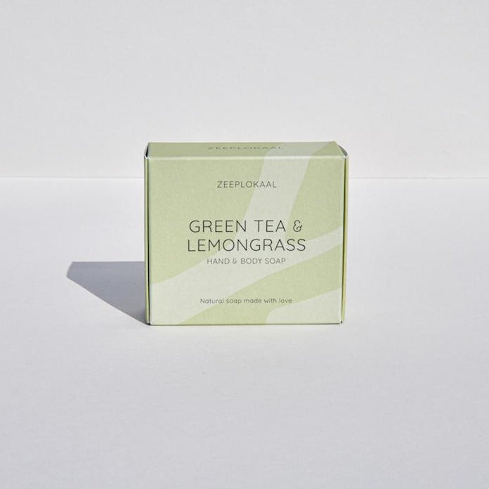 Het Zeeplokaal lichaamszeep groene thee & citroengras 
