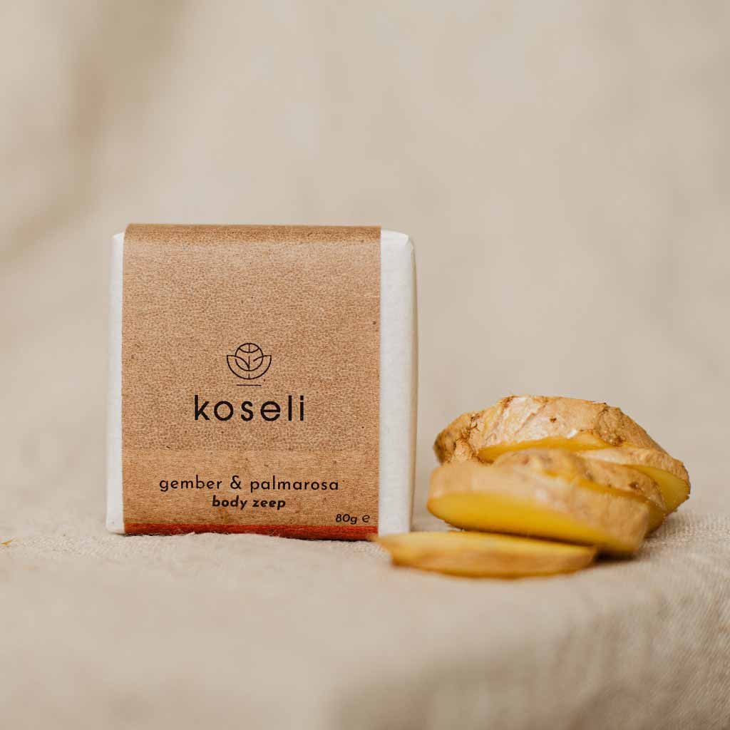 Koseli Gember & Palmarosa Body Zeep 80 g