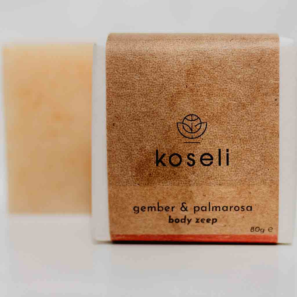 Koseli Gember & Palmarosa Body Zeep 80 g