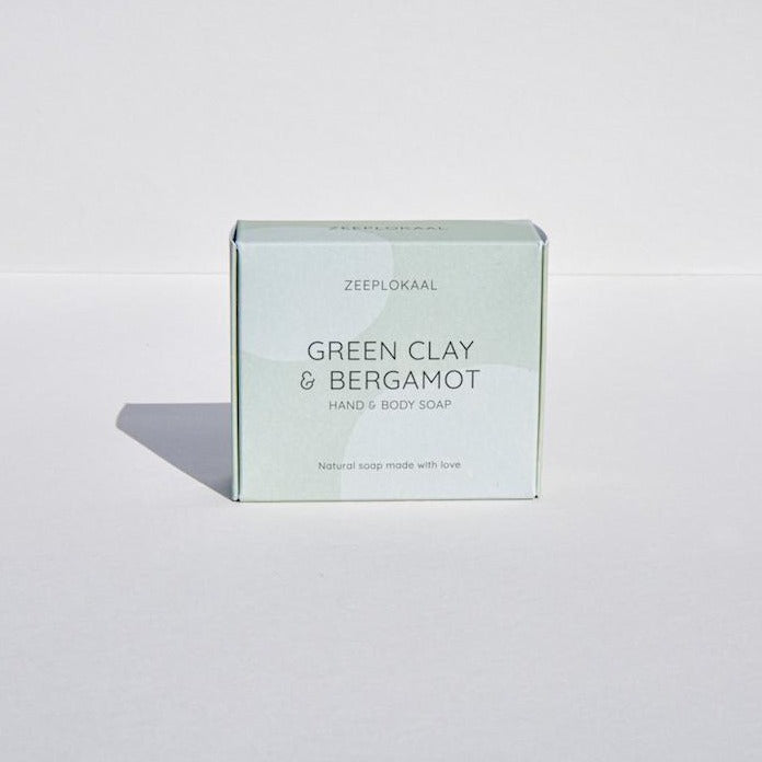 Het Zeeplokaal lichaamszeep groene klei & bergamot 